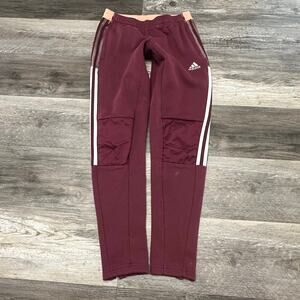 Adidas Tiro Winterized Aeroready Burgundy Women XS Tapered Thermal Training Pant